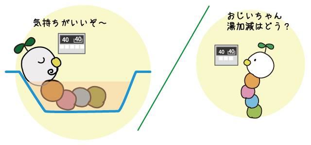 給湯器のインターホンのイラスト